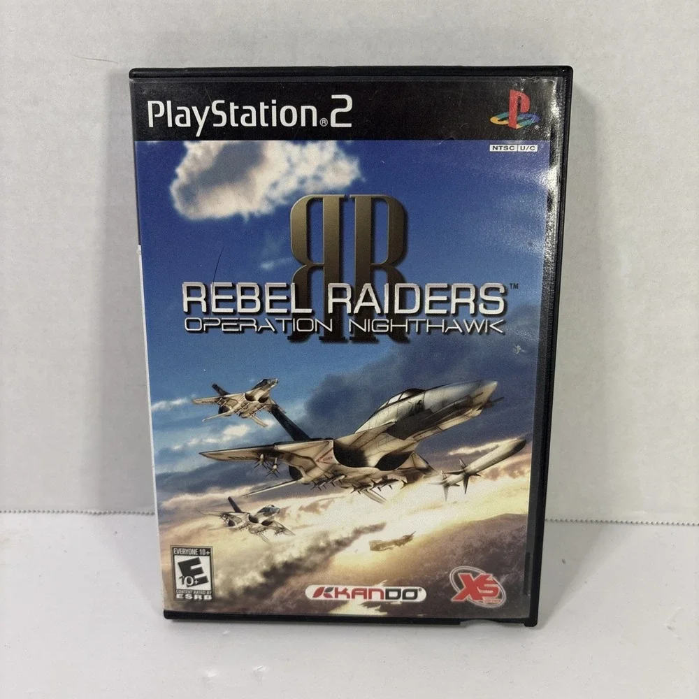 Rebel Raiders Operation Nighthawk Sony PlayStation 2 Game Arcade Flight Combat